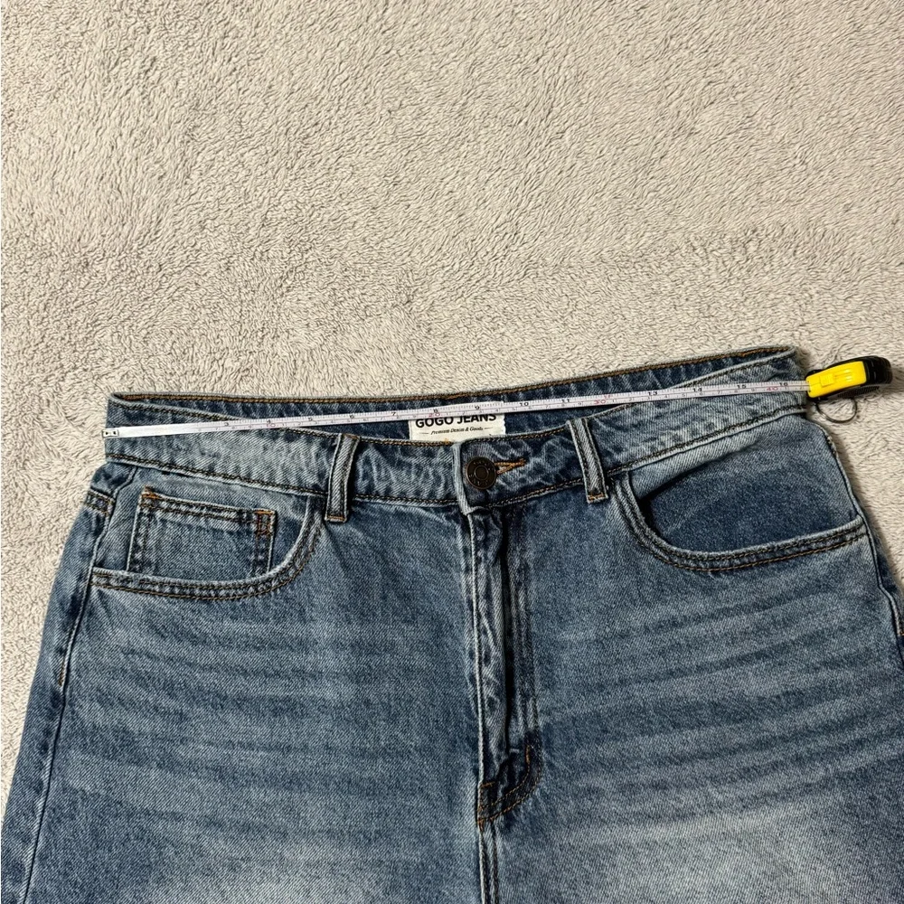 GOGO High Waist Blue Denim Shorts - Picture 7 of 9